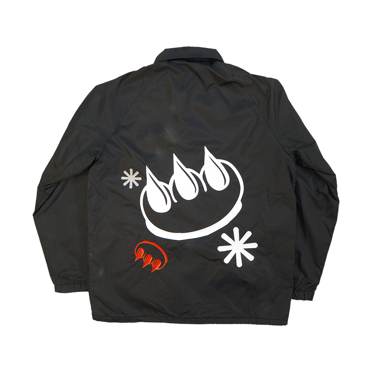 CLAW COACHES JACKET (WHITE ON BLACK)
