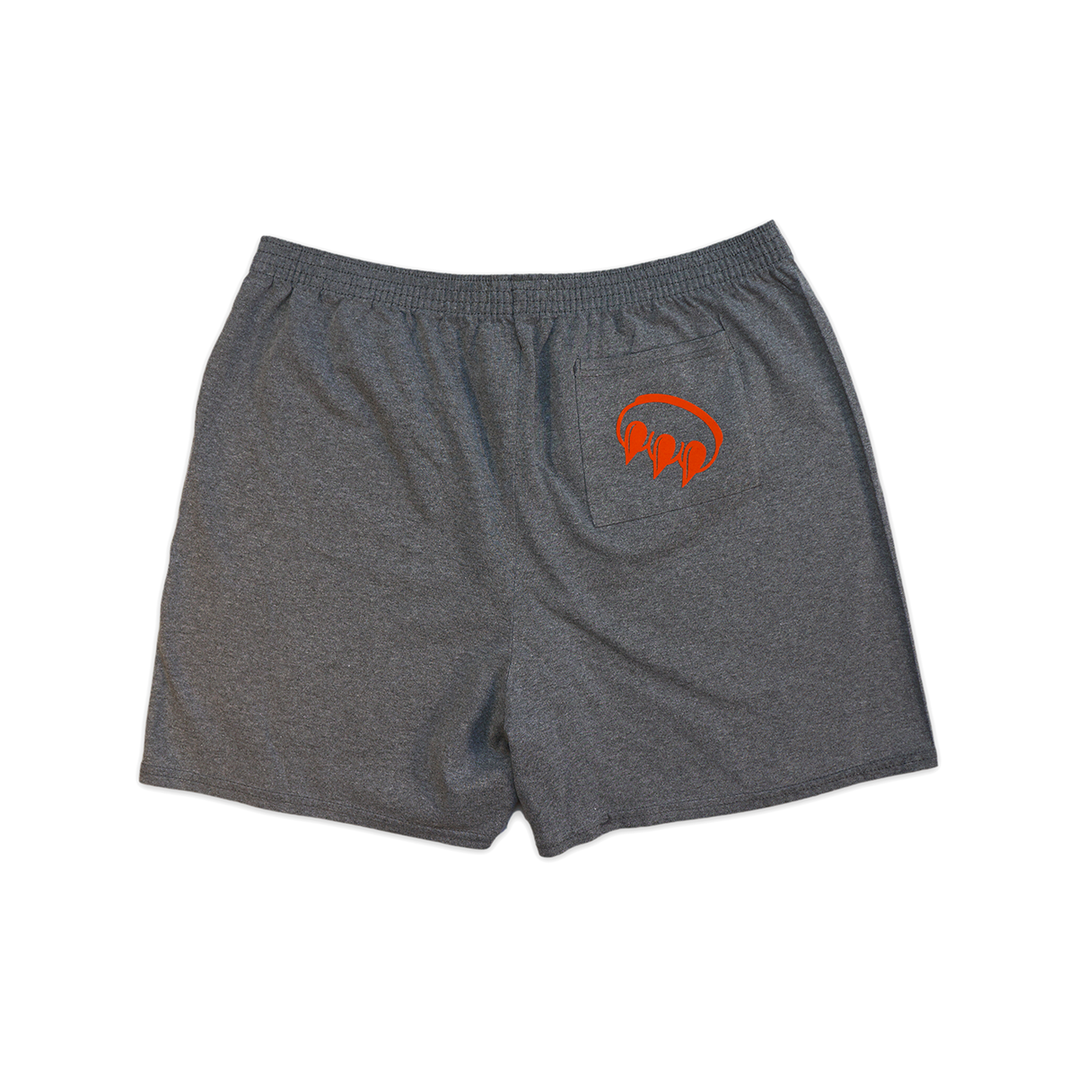 FLOCKED CLAW GYM SHORTS (GREY)