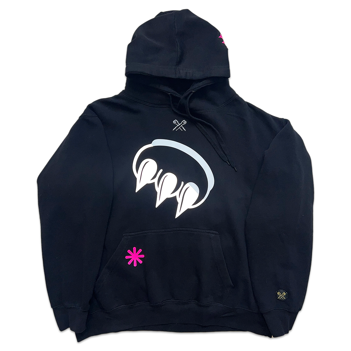 BLACK REFLECTIVE SPLIT CLAW HOODIE