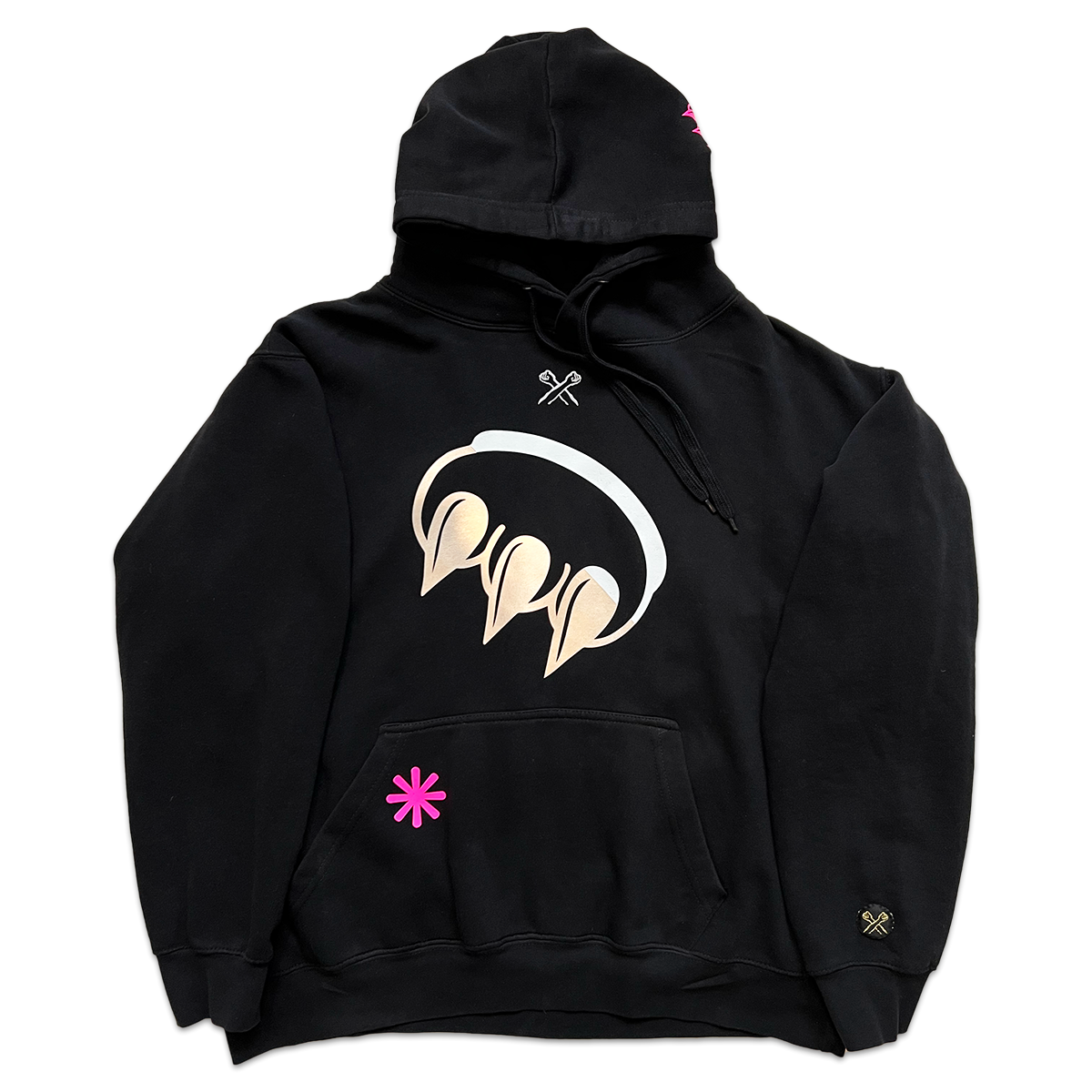 BLACK REFLECTIVE SPLIT CLAW HOODIE